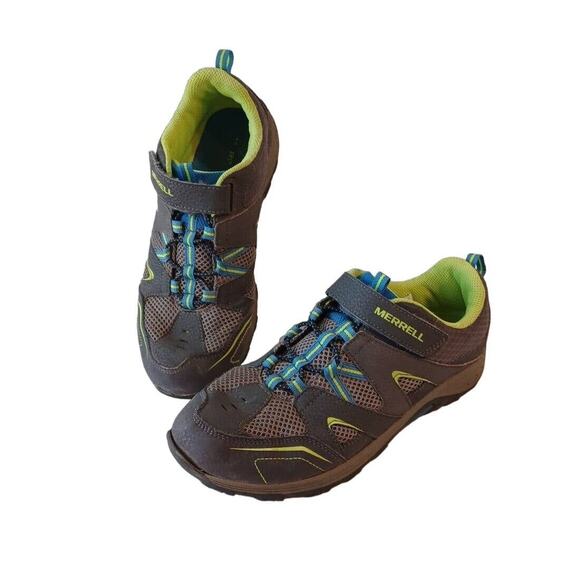 Merrell ML-B Trail Chaser Hiking Shoes Women's Size 6.5 EU 37.5 Grey Blue Yellow - Picture 2 of 7
